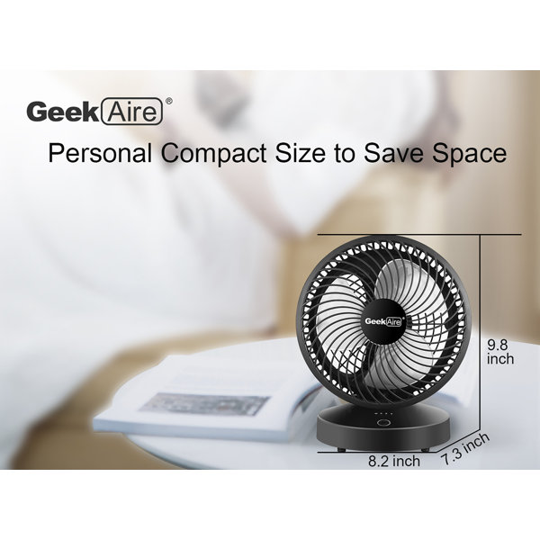 Geek Aire 9.8'' Oscillating Personal Fan & Reviews | Wayfair